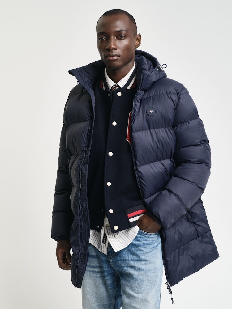 GANT Blue Active Cloud Mid Length Jacket - Image 1 of 6