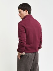 GANT Red Casual Cotton Half Zip Jumper - Image 2 of 4