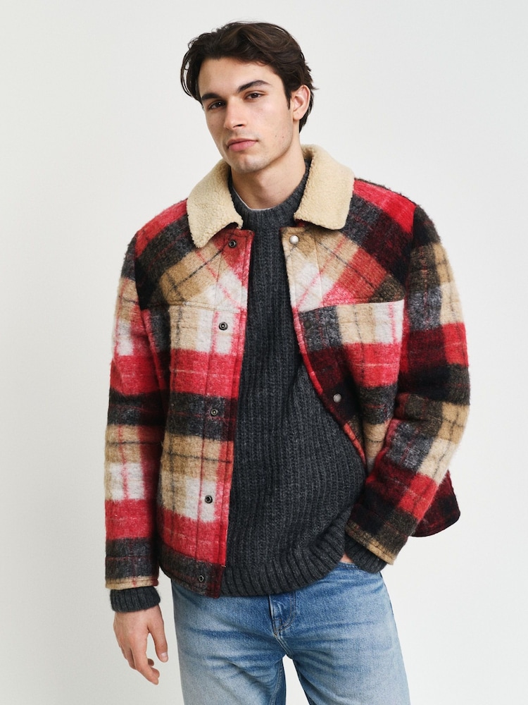 GANT Red Sherpa Jacket - Image 2 of 7