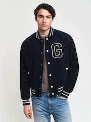 GANT Blue Courduroy Varsity 100% Cotton Jacket - Image 1 of 5