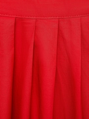 Mango Red Midi Pleated 100% Cotton Skirt - Image 6 of 6