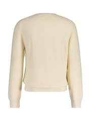 GANT Cream Textured Cotton Crew Neck Sweater - Image 2 of 2