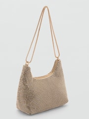 Mango Gold Chain Bag With Crystals - Image 1 of 3