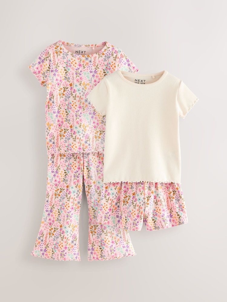Pink Top and Shorts Set 2 Pack (3mths-7yrs) - Image 1 of 3