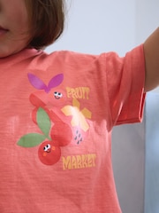 Orange Cherry Short Sleeve T-Shirt and Shorts Set (3mths-7yrs) - Image 3 of 9