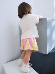 Ecru/Pink Ice Cream Character Short Sleeve T-Shirt and Shorts Set (3mths-7yrs) - Image 3 of 9