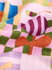 Purple Stampy Flowers 100% Cotton Short Sleve Shirt and Shorts Set (3mths-7yrs) - Image 9 of 9