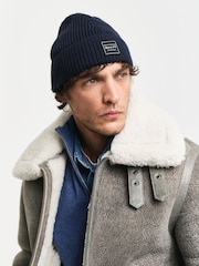 GANT Blue Archive Sheild Terry Beanie Hat - Image 1 of 3
