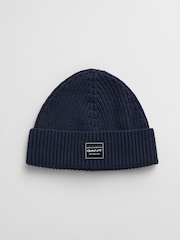 GANT Blue Archive Sheild Terry Beanie Hat - Image 2 of 3