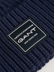 GANT Blue Archive Sheild Terry Beanie Hat - Image 3 of 3