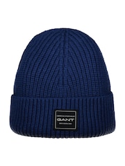 GANT sky blue Archive Sheild Terry Beanie Hat - Image 1 of 2