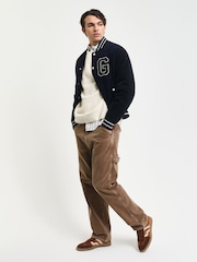 GANT Cream Wool Boucle Crew Neck Jumper - Image 3 of 5