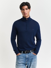 GANT Blue Extrafine Merino Wool Jumper - Image 1 of 4