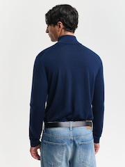GANT Blue Extrafine Merino Wool Jumper - Image 2 of 4