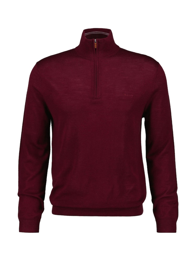 GANT Dark Red Extrafine Merino Wool Jumper - Image 1 of 5