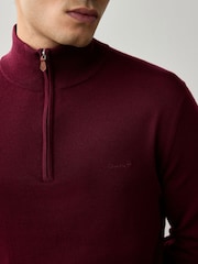 GANT Dark Red Extrafine Merino Wool Jumper - Image 5 of 5
