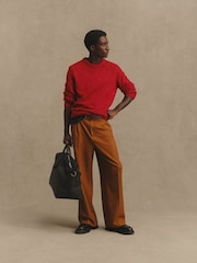 GANT Red Wool Boucle Crew Neck Jumper - Image 2 of 7