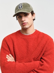 GANT Red Wool Boucle Crew Neck Jumper - Image 6 of 7