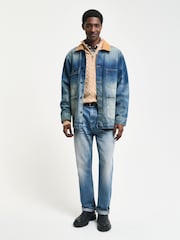 GANT Brown Cable Half Zip 100% Cotton Jumper - Image 5 of 5