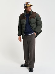 GANT Blue 100% Cotton Cable Crew Neck Jumper - Image 3 of 4