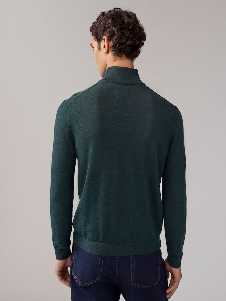 GANT Green Extrafine Merino Wool Jumper - Image 2 of 4