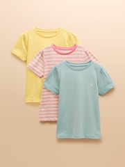 Joules Let's Go Multi Blush Short Sleeve T-Shirt Three Pack - Image 1 of 10