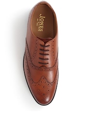 Jones Bootmaker Black Mayfair Goodyear Welted Men's Leather Oxford Brogues - Image 4 of 5