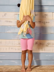 Blau und Pink - Joules Cartwheel Pack Of Two Cotton Stretch Cycling Shorts - Bild 4 von 11