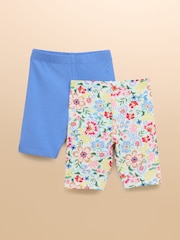 Mehrfarbig - Joules Cartwheel Pack Of Two Cotton Stretch Cycling Shorts - Bild 1 von 6