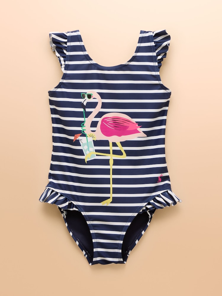 Blau - Joules Splash Badeanzug mit Print - Bild 1 von 4 Blau - Joules Splash Badeanzug mit Print - Bild 1 von 4