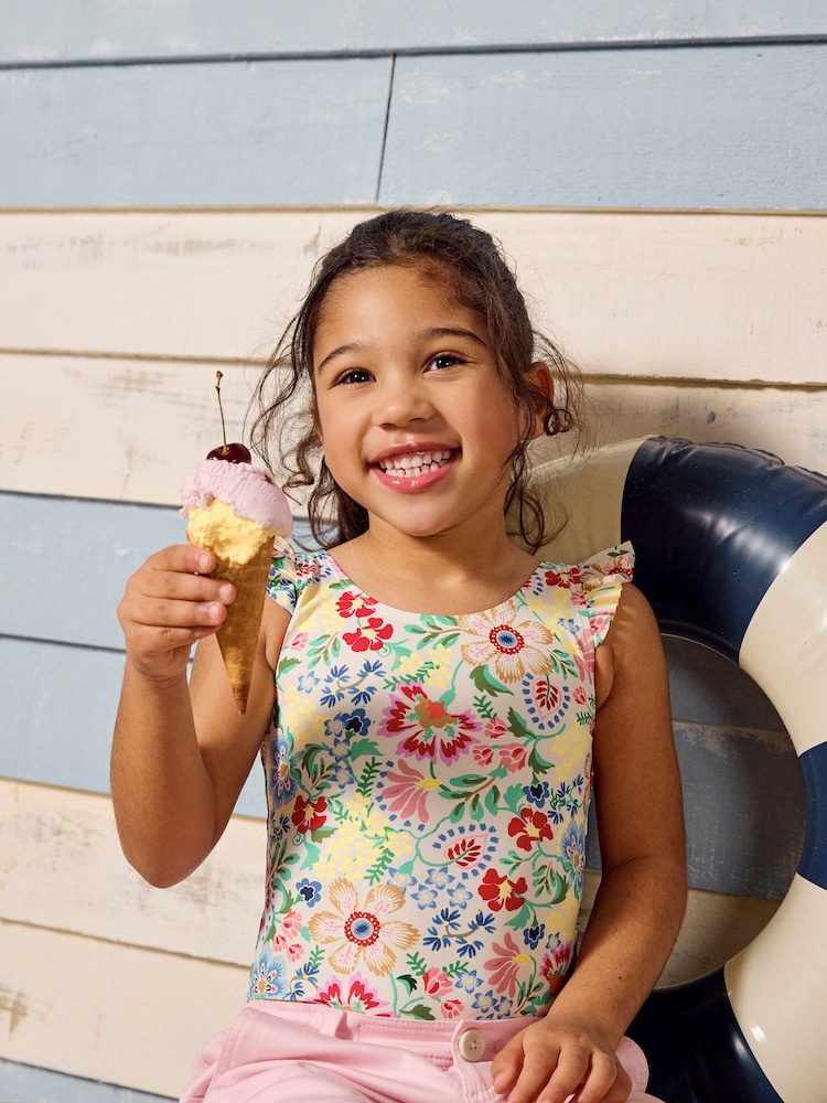 Joules Splash Multi Printed Swimsuit - Image 1 of 6