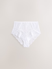 Black/White High Waist Lace Knickers 2 Pack - Image 7 of 9