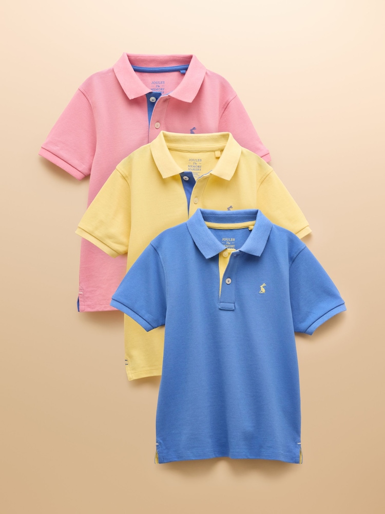 Joules Woody Multi Blush Polo Shirt Multipack - Image 1 of 12