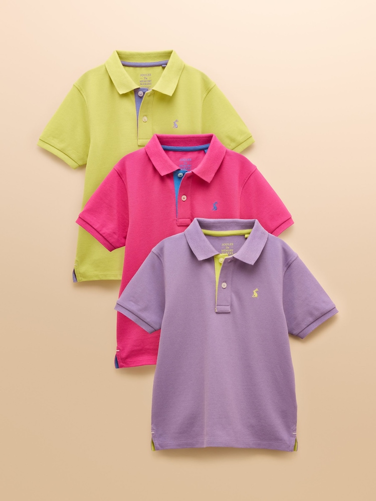 Joules Woody Multi Bright Polo Shirt Multipack - Image 1 of 10
