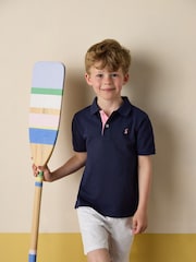 Azul marino - Polo de piqué de algodón Woody de Joules - Imagen 1 de 7