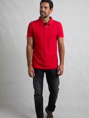 Rot - Weird Fish Miles Pique 100% Cotton Polo Shirt - Bild 4 von 8