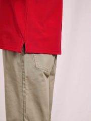 Rot - Weird Fish Miles Pique 100% Cotton Polo Shirt - Bild 6 von 8