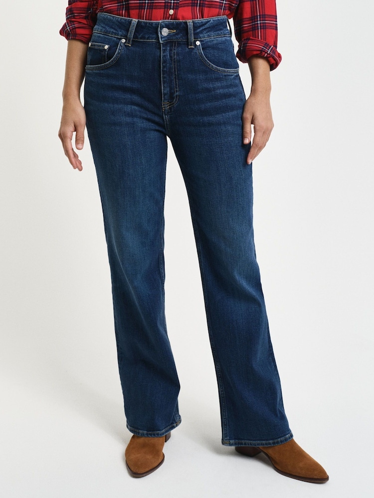 GANT Blue Slim Flare Jeans - Image 1 of 5