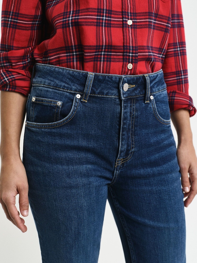 GANT Blue Slim Flare Jeans - Image 5 of 5