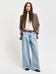 GANT Blue Wide Crease 100% Cotton Jeans - Image 3 of 7