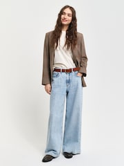 GANT Blue Wide Crease 100% Cotton Jeans - Image 4 of 7