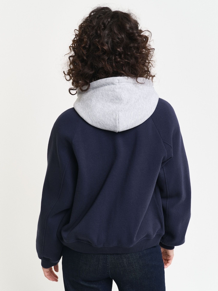 GANT Blue Varsity Badge Jersey Jacket - Image 2 of 4
