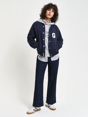 GANT Blue Varsity Badge Jersey Jacket - Image 3 of 4