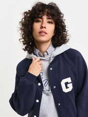 GANT Blue Varsity Badge Jersey Jacket - Image 4 of 4