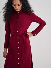 Красный - GANT Slim Jersey Shirt Dress - Image 3 of 4