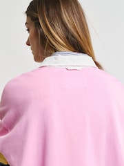 GANT Pink Colour Block Rugby Cotton Polo Shirt - Image 5 of 5