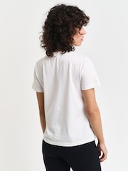 GANT Cream 100% Cotton Regular Script T-Shirt - Image 2 of 4