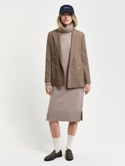 GANT Herringbone Detail Roll Neck Dress - Изображение 3 из 6