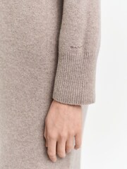 GANT Herringbone Detail Roll Neck Dress - Изображение 5 из 6