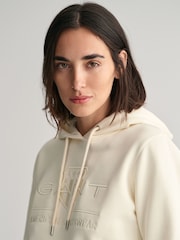 GANT Cream Cream Regular Tonal Shield Sweatshirt - Image 4 of 5